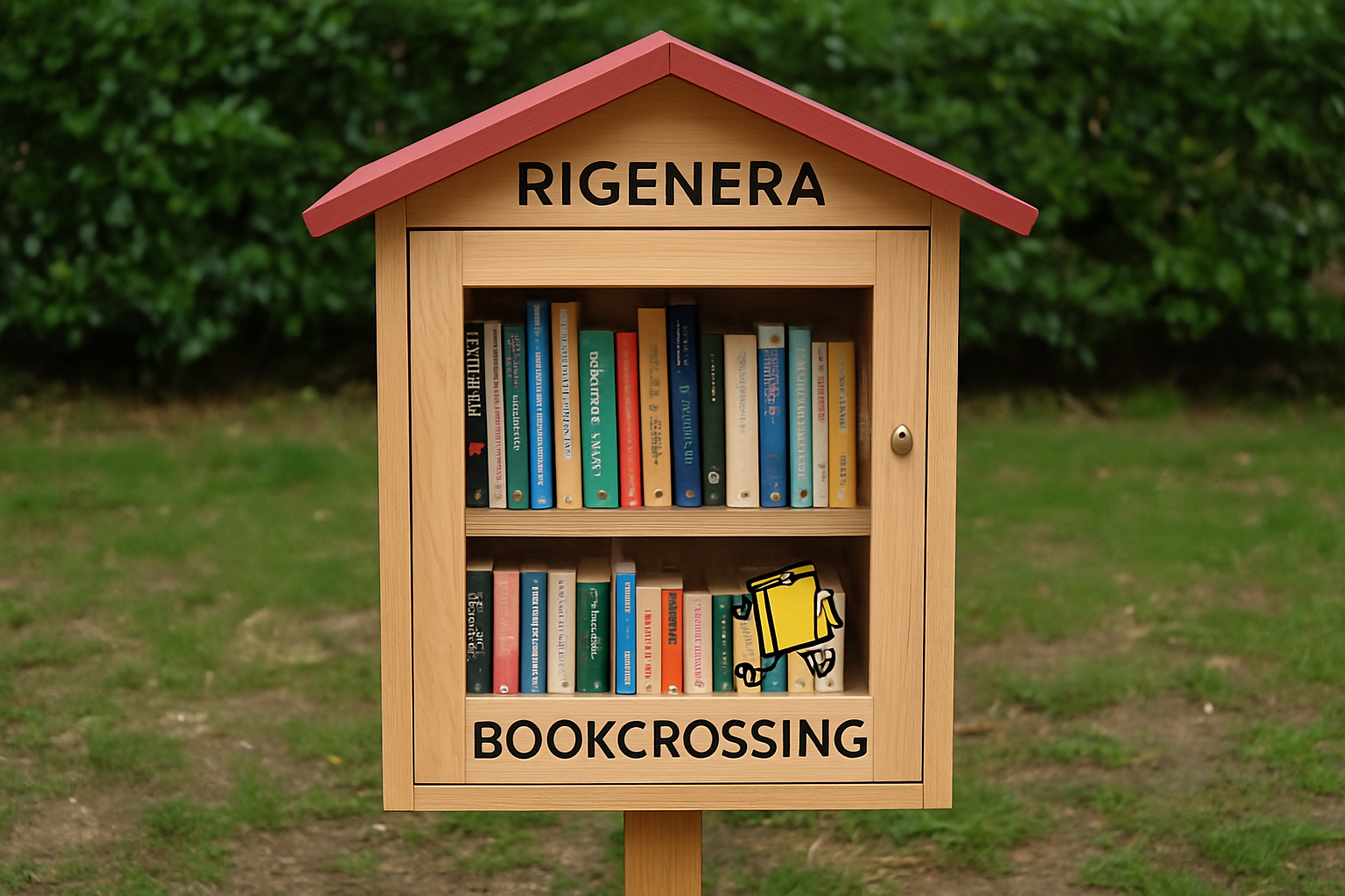 Casetta del Bookcrossing installata da Rigenera per lo scambio di libri