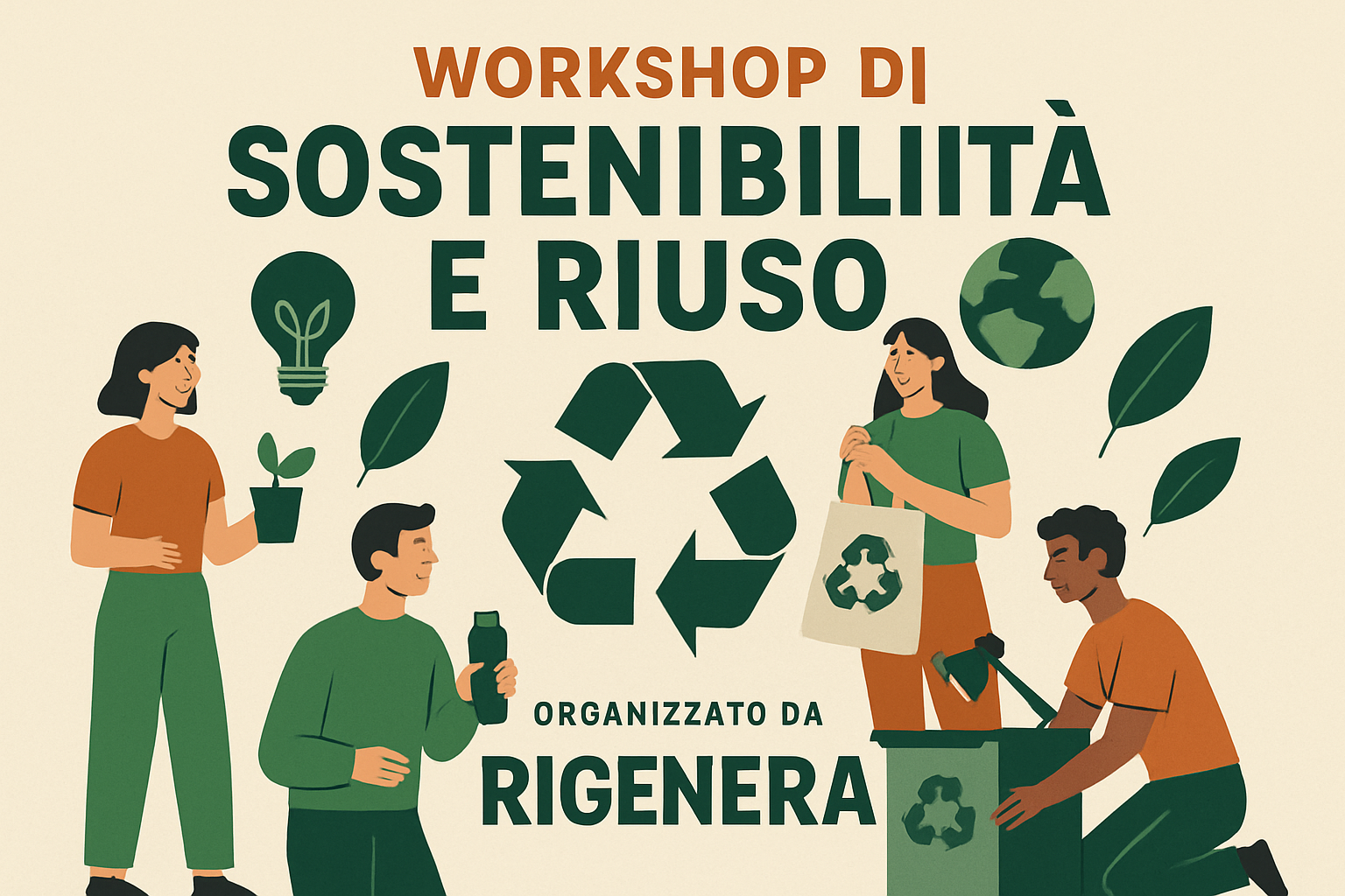 Workshop di sostenibilità e riuso organizzato da Rigenera